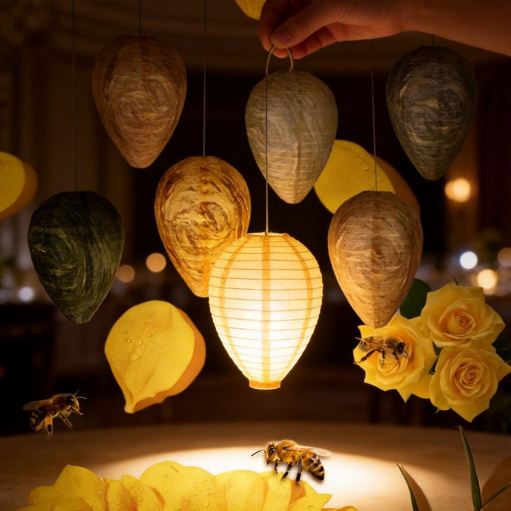 Wasp Nest Lanterns With Waterproof Paper Material For Home Diy Decor