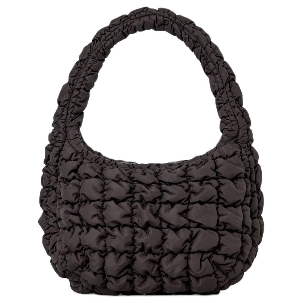 COS Quilted Puffed Cloud Bag With Zipper Closure Women Shoulder Bag Dark-Brown 0973537066 Dark Brown