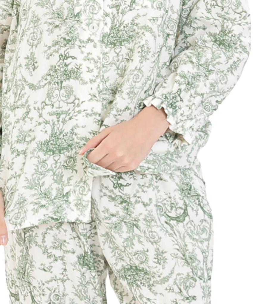 Narue Cotton Double Gauze Toile De Jouy Shirt Pajama Set Women's