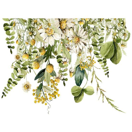 Yeşil Bitki Yaprakları Duvar Sticker Tuvalet Ev Dekorasyonu için Güzel Çiçek Çıkartmaları