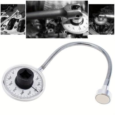 Chiave dinamometrica con indicatore di coppia e angolo, attacco da 1/2 pollice, rotazione a 360 gradi, misuratore di torsione, strumento manuale, acciaio inossidabile, strumento per misurazioni automobilistiche