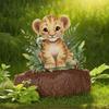 1PC Cartoon Painted Tiger Children's Bedroom PVC Living Room Home Decoration Wall Stickers Self-adhesive PVC