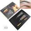 2PCS Brown Waterproof Tint Eyebrow Henna with Mascara Eyebrows Paint Brush Beauty