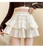 Women's Lace Ballet Midi Skirt - Summer 2025 High Waist Slimming Princess Style Skirt