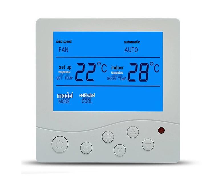 Pannello di Controllo Centrale Modbus RTU485 Termostato LCD per Fan Coil Aria Condizionata