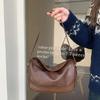 Niche Design Bag Women's New Popular Maillard Retro Shoulder Underarm Bag Versatile Messenger Dumpling Bag