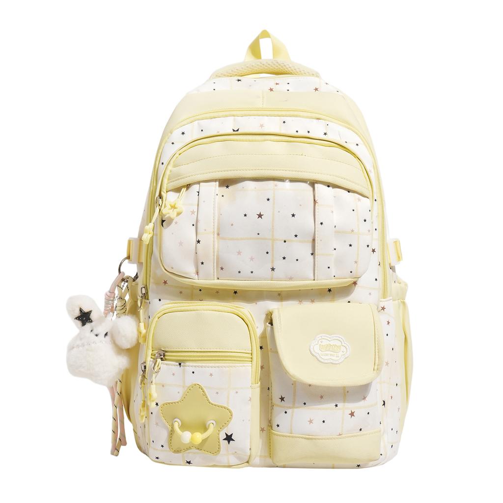 Schoolbagins College Style Cute Large Capacity Casual Backpack Female High School Student Junior High School Student Class School Bag Make-up Bag