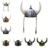 Antik aussehender Wikingerhorn-Hut Helm Kunststoff-Stierhorn Kopfbedeckung Herren Damen