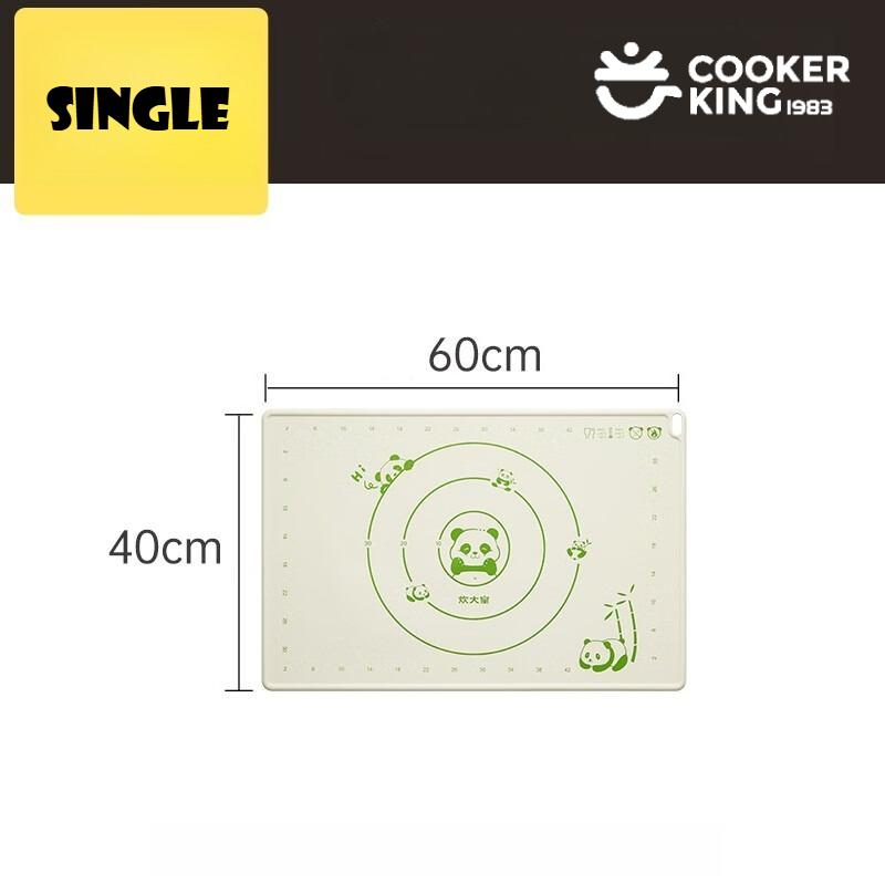 60CM Panda Pattern Baking Pad Set, Silicone Rolling Pin Cutting Knife Household Baking Workbench Tool Baking Tools