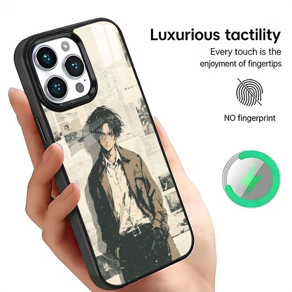 Attack On Titan Eren Yeager Phone Case Magnetic with Magsafe Wireless Charging For iPhone17,16,15,14,13,12,11 Plus,Pro