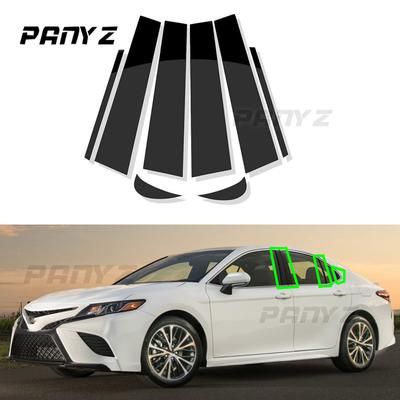 Copertura Sticker Colonnina BC Nera Lucida per Montante Finestrino Portiera per Toyota Camry 2018    Auto