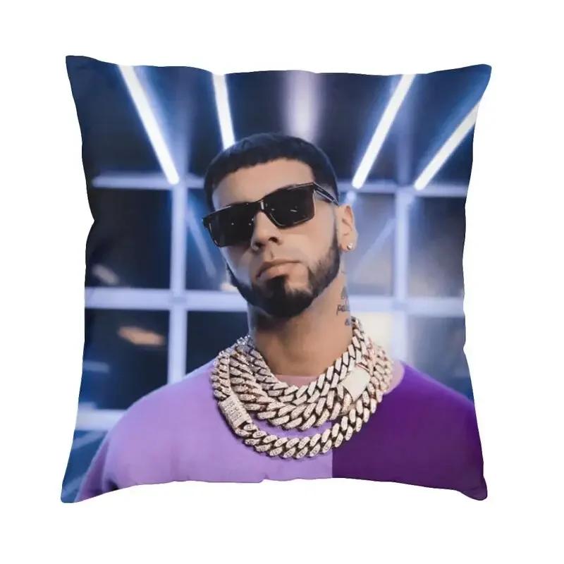 Anuel AA Rapper Latin Urban Music Kissenbezug Dekor Zuhause Luxus Stuhlkissen Quadratischer Kissenbezug