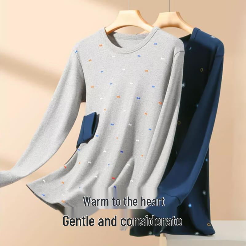 Langsha Teen Boys' Pure Cotton Thermal Underwear Set