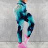 High-waisted Printed Leggings with Sweat-drop Detailing for Sports and Yoga, Women's