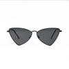 Glasses S1191 Butterfly Triangular Metal Small Frame All Black Sunglasses Women'S Sunglasses Men'S