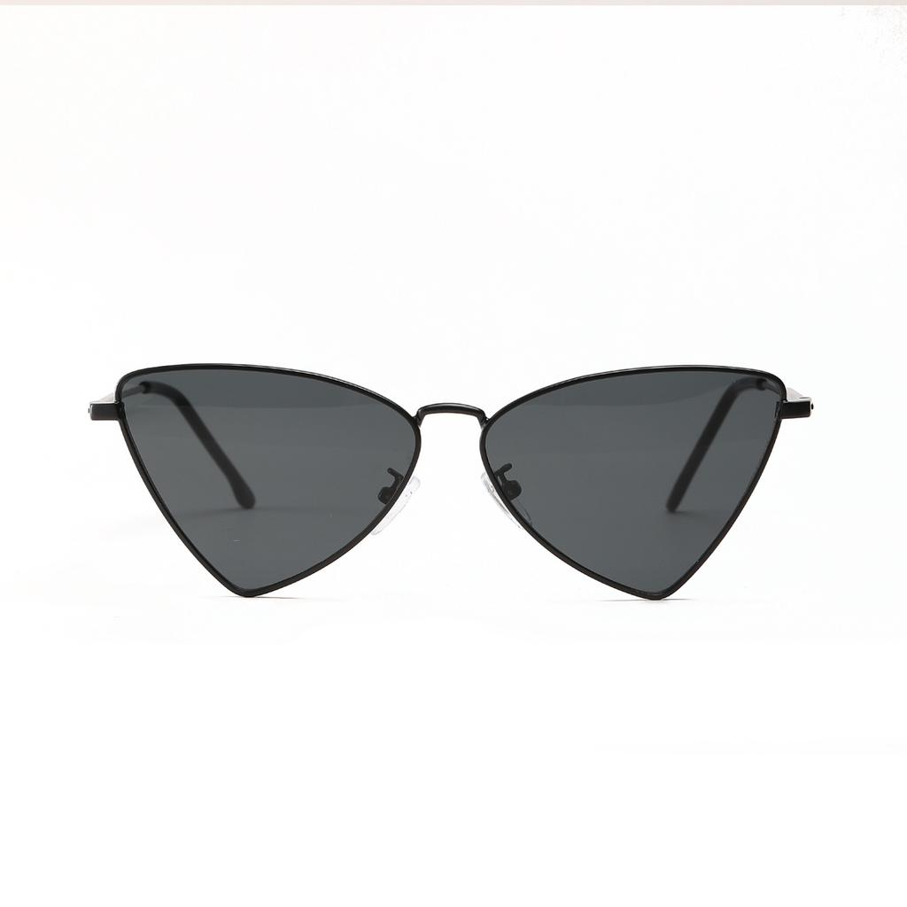 Glasses S1191 Butterfly Triangular Metal Small Frame All Black Sunglasses Women'S Sunglasses Men'S