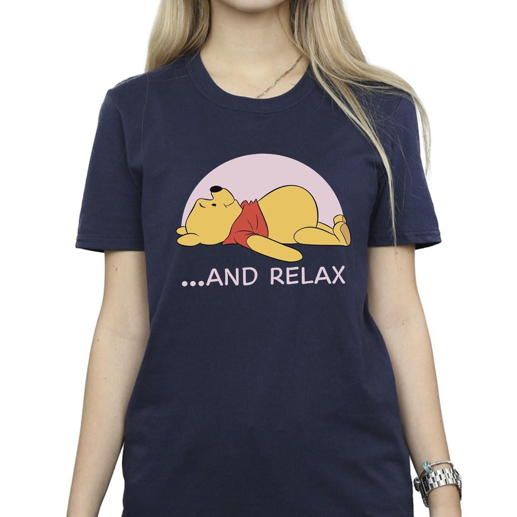 Disney Womens/Ladies Winnie The Pooh Relax Cotton Boyfriend T-Shirt