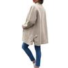 Women Solid Color Loose Single Breasted Cardigan Jacket Long Sleeve Turn Down Collar Spring Fall Coat For Dating