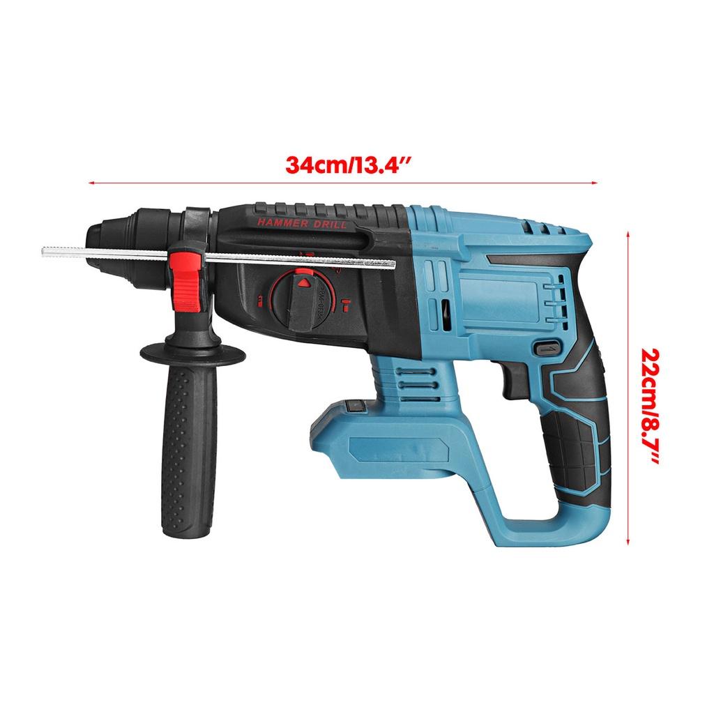 388VF Brushless Electric Hammer Drill Rechargeable Cordless Rotary Hammer 3000W Impact Drill Perforator with 2 Battery