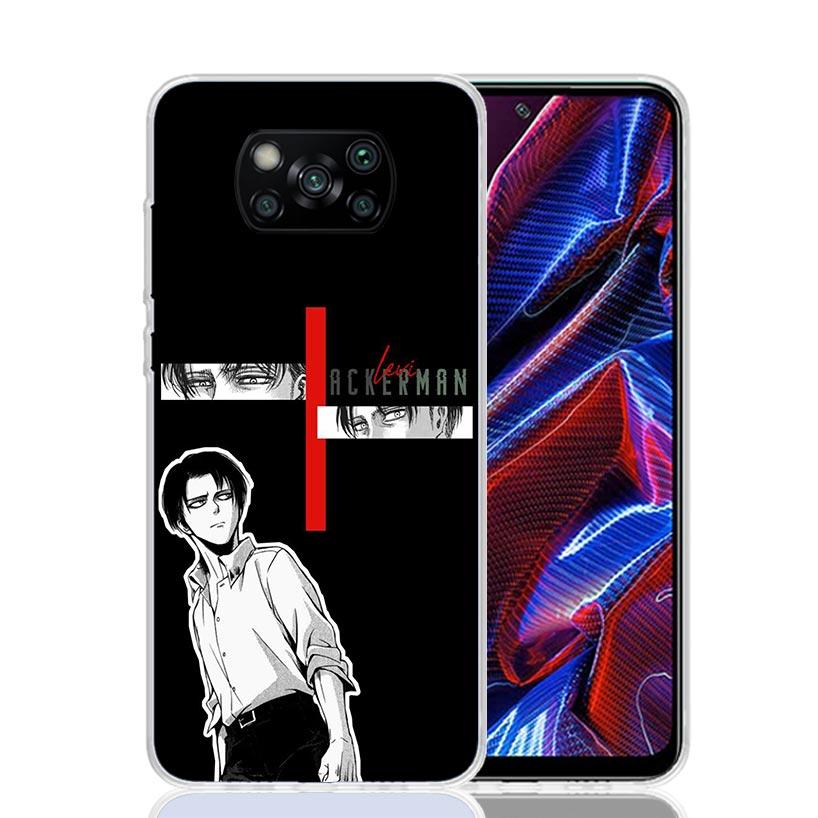 Attack Levi Case Phone Cover for Xiaomi Redmi Note 10 9 9S 8 8T 7 5 Pro Mi 12T 11T 10T 9T 12 11 Lite A3 A2 Trend Fundas Mi 11T 1