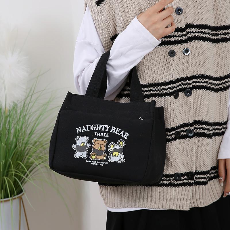 Ford Satchel bag three bears lunch bag large capacity canvas bag travel lunch box bag factory direct sales work clothing mommy bag