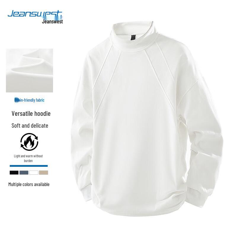 JEANSWEST Men s Half-High Collar Pullover Sweatshirt M