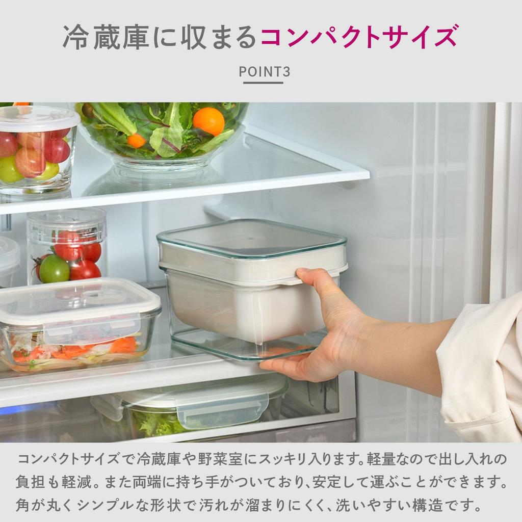 Oaks Raye Mini Rice Bran Pickling Box container with dedicated rice paddle Compact Made in Japan - See-through - -
