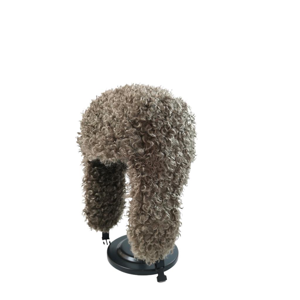 New Cute Fur Autumn and Winter Aviator Hat, Lamb Wool Imitation Fur Plush Warm Winter Ear Protection Hat