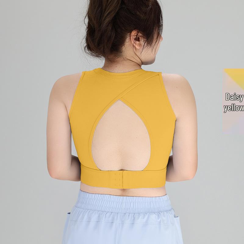 

Новый большой спортивный бюстгальтер с круглым вырезом и защитой от ударов, с полым дизайном спины 2XL