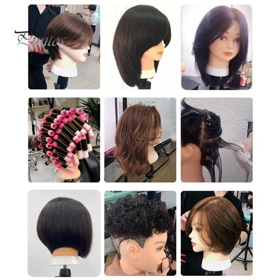 Mannequinkopf mit Echthaar Friseur Flechten Haarstyling Trainingspuppe Kosmetologie Puppenkopf Braun Golden Lange Haare Friseur Make-up