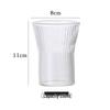 Japanese Ribbed Glass Heat-Resistant Cup - Vertical Stripe Design for Tea, Coffee, Pour-Over, and Water.