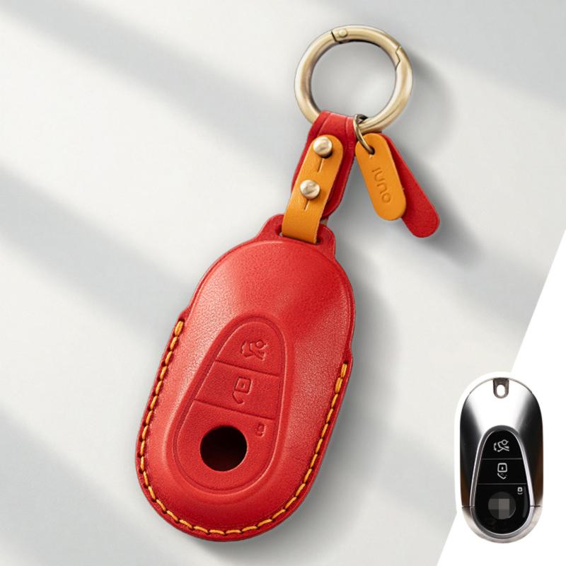 Genuine Leather Protector for Mercedes Benz A C E S G Class CLA GLE GLB GLS AMG Maybach Key Case Cover Fob