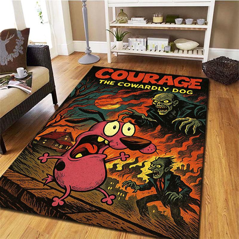 Courage the Cowardly Dog Carpet Rug for Living Room Bedroom Home Sofa Decoration,Kids play Non-slip Floor Mat