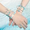 292pcs Turquoise Starfish Mermaid Turtle Charms Beads Kit Summer Beach Beads Charms Alloy Sea Pendants for DIY  Jewelry Making