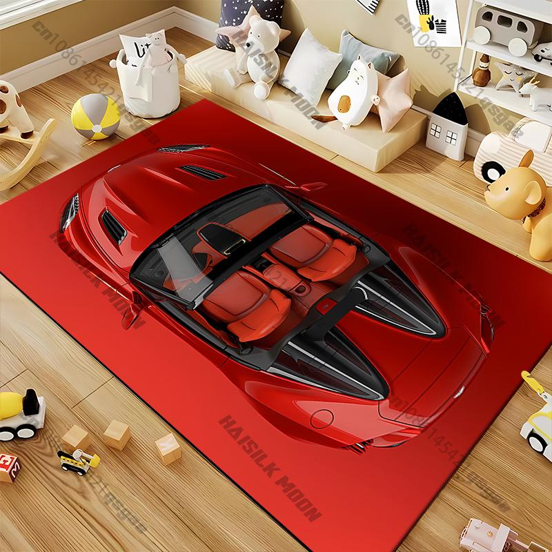 

Stylish Red Sports Car Pattern Living Room Bedroom Carpet Bedside Bathroom Floor Mat 15 Size Area Rug Kid s Room Home Decor 40x60cm