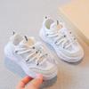 Boys Sport Shoes Spring And Summer Newest Baby Soft Sole Children'S Fashion Mesh Laceup Breathable Kids Girls White Shoes Pu