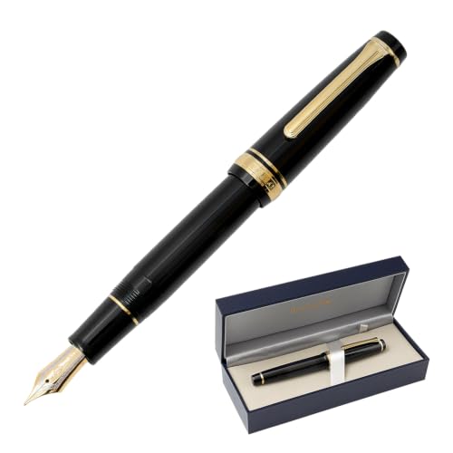 Sailor Fountain Pen Professional Gear Gold Medium Nib Black 11-2036-420