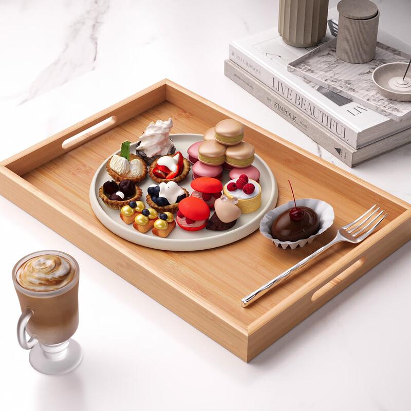 Rectangular Natural Bamboo Serving Tray