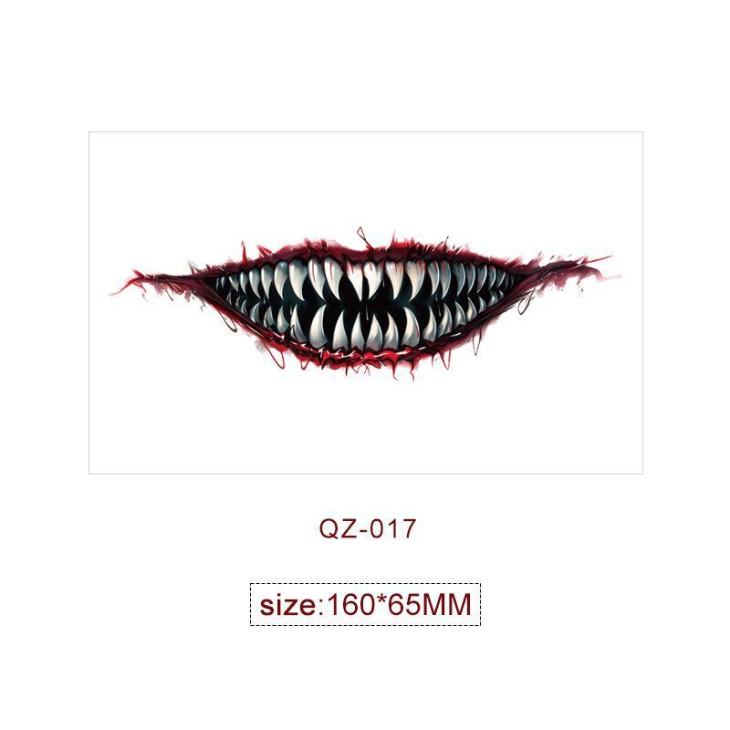 

Наклейки-татуировки с изображением большого рта на Хэллоуин для вечеринки-маскарада 150x210 mm