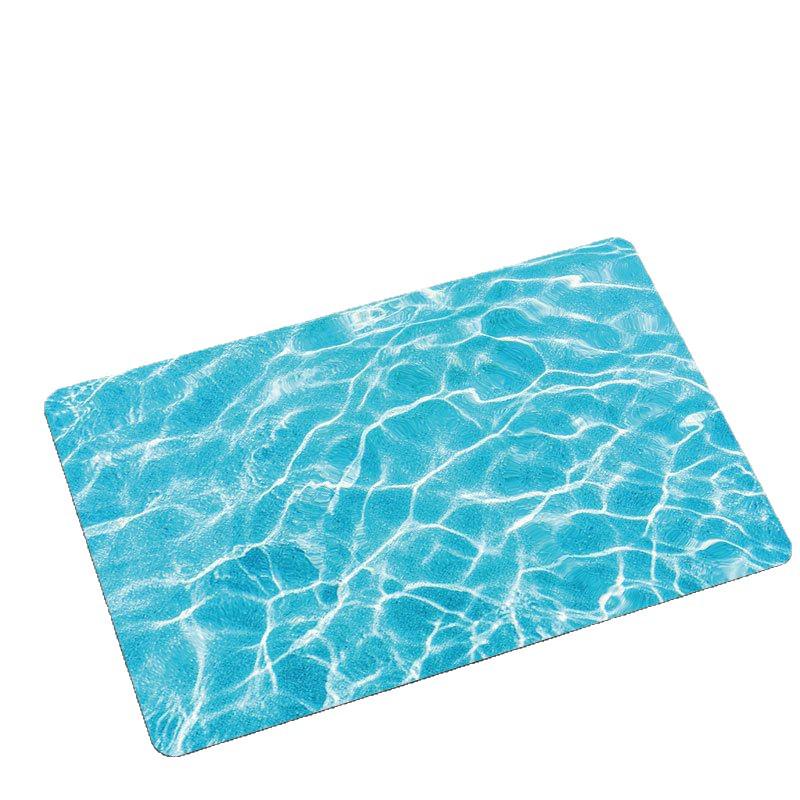 Summer Wave Pattern Diatomaceous Earth Anti-slip Bath Mat
