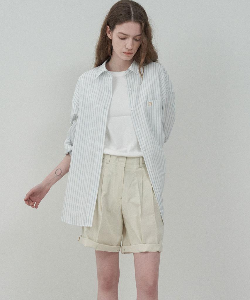 MOTT Cotton Buckle Shorts - Ivory