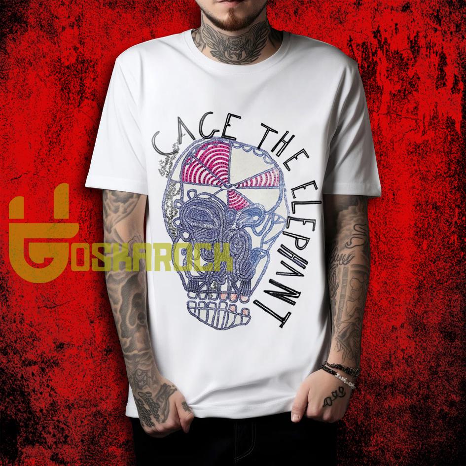 Cage the Elephant Band T-Shirt, Rock Music Merch, Skull Graphic Tee