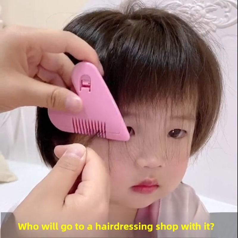 1PCS Cute Heart-shaped Double-sided Bangs Trimmer Safe Hairdressing Haircut Comb Double-sided Hair Cutting Hair Trimmer