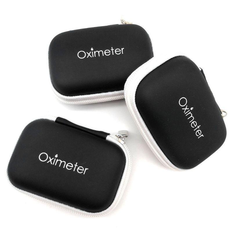 

Fingertip Oximeter for Case O2 Saturation Monitor Carry for Women білий