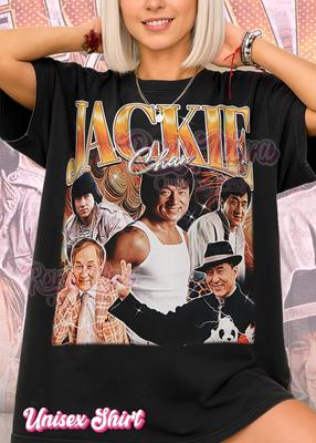 T-shirt contrefait Jackie Chan et t-shirt pour enfant, T-shirt Vintage Légende de l'Action Performer, T-shirt Rétro 90s Throwback et t-shirt pour enfant, Pull Jackie Chan