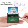 Gifts Wooden Xmas Merry Christmas Music Box Hand Crank Musical Boxes