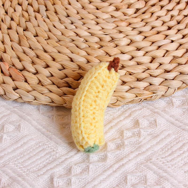 Charming Crochet Fruit Keychain: Persimmon & Strawberry Wool Pendants