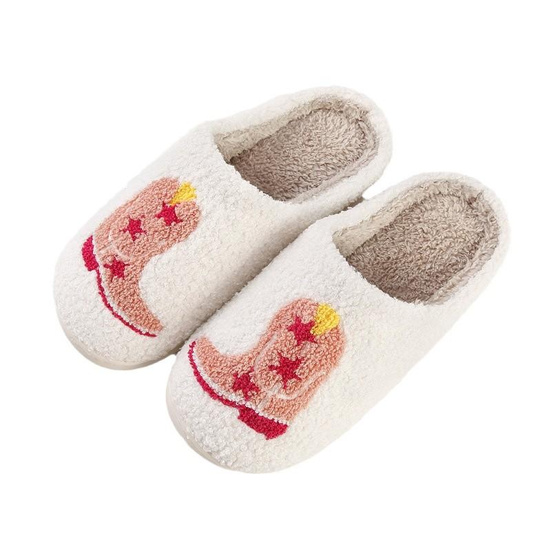 New comfortable home double boots warm winter cotton slippers couple men's and women's platform soft-soled shoes thickened non-slip