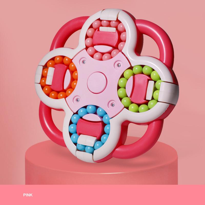 Color Magic Beans Cube Fingertip Toys Anti-stress Spinner Brain Teaser Maze Puzzle Interactive Game for Adults Kids Cubo Magico