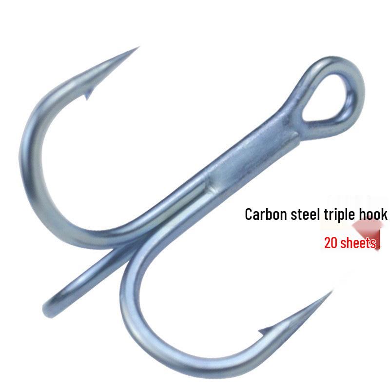 

Quadruple Reinforced Rustproof Barbed Treble Hook for Sea Fishing #8